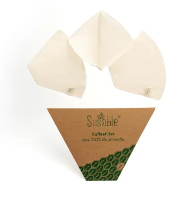 Kaffeefilter aus Bio-Baumwolle, Größe 3, 3 Stück
