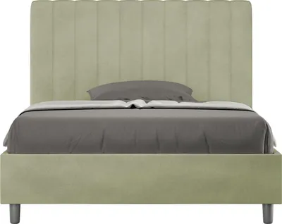 Produktbild von ITYHOME - Gepolstertes Bett mit Bettkasten 120x190 mit Mikrofaserbezug Grün Agueda