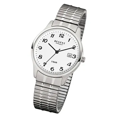 Obrázek produktu pro Regent náramkové hodinky stříbrné F-875 Pánské analogové quartzové hodinky URF875