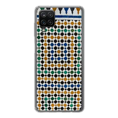 Produktbild von MuchoWow® Handyhülle Schutzhülle Hülle für Samsung Galaxy A12 Ein marokkanisches Mosaik, das wie eine Art Labyrinth aussieht Silikon Softcase Handy Hülle - Bild