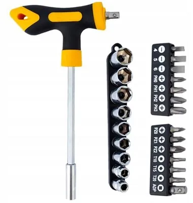 Produktbild von DBautomotive Schraubendreher-Set 24-teilig mit Bits und Stecknüssen