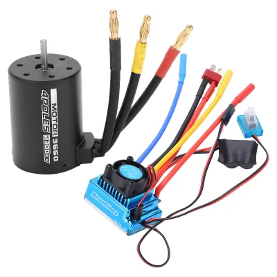 Produktbild von RC 3650 Motor 80A ESC Set,RC Brushless Motor ESC Set,1/10 RC Motor ESC Set,3650 2300KV Brushless Motor,Wasserdicht 4 Pole Brushless Motor,3650 Motor mit 80A ESC