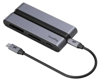 Produktbild von SmallRig 9 in 1 CFexpress B, Kabelgebunden, USB 3.2 Gen 2 (3.1 Gen 2) Type-C, 90 W, 1.4/2.2, 10,100,1000 Mbit/s, Schwarz, Grau