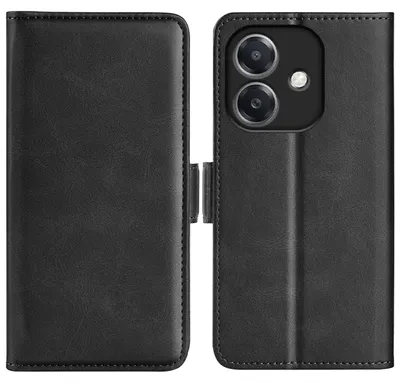Productafbeelding van MobyDefend Hoesje - Geschikt voor Oppo A60 5G / A40 / A40m - Luxe Wallet Book Case (Sluiting Zijkant) - Zwart