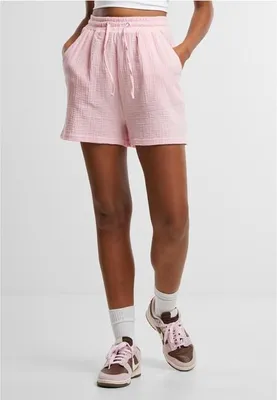 Obrázok produktu pre Dámske kraťasy Urban Classics Ladies Musselin Shorts blushedrose - XS