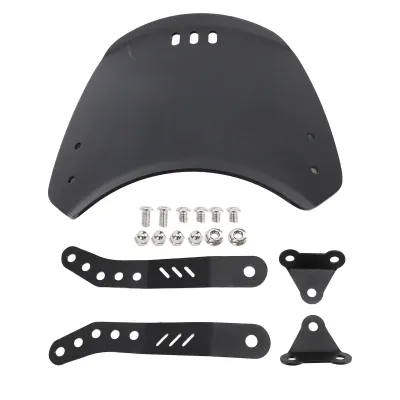 Zdjęcie produktu dla Osłona przednia motocykla Osłona przeciwwiatrowa Przednia szyba z mocowaniem Zamiennik do Suzuki SV1000 SV400 GS750E Czarny