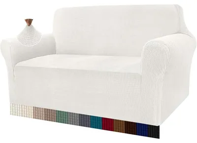 Produktbild von Sofabezug Stretch Jacquard 2 Sitzer Creme