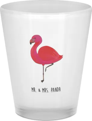 Produktbild von Mr. & Mrs. Panda Schnapsglas Flamingo Classic - Transparent - Geschenk, Spruch, Ich, Prächtig, Shotglas, Freundinnen, Stolz, Pinnchen, Likör Glas, Stamperl, Stamper
