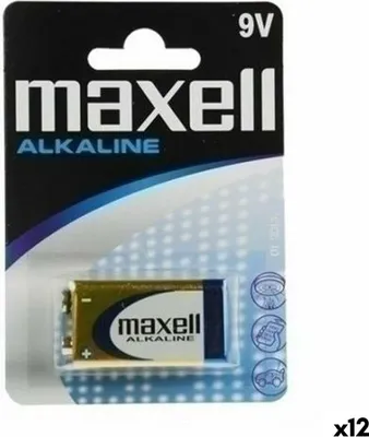 Immagine prodotto di Batteria Alkline Maxell 9 V 6LR61 (12 pezzi)