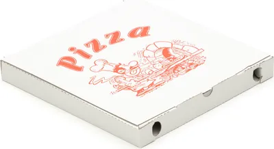 Produktbild von 200 Pizzakartons 260 x 260 x 30 mm Pizzaschachteln Motiv Verpackungen weiß