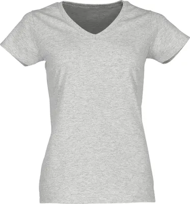 Produktbild von Fruit of the Loom Valueweight V-Neck T Lady-Fit Farbe: graumeliert Größe: S
