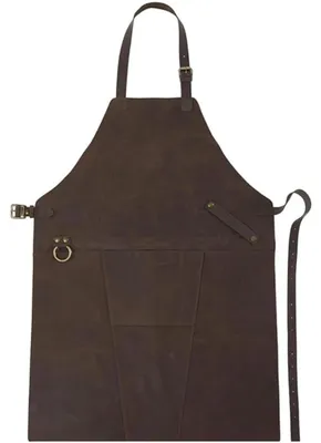 Zdjęcie produktu dla Premium skórzany fartuch do kuchni, grilla i BBQ z paskami