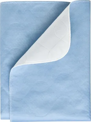 Produktbild von PFLEGE POINT® Inkontinenz-Mehrwegunterlage Betteinlage blau-weiß 75 x 85 cm