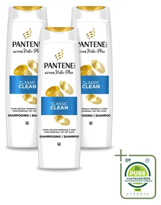 Produktbild von 3 x Pantene Pro-V Classic Clean Shampoo - 250 ml - Großpackung - 3 Stücke