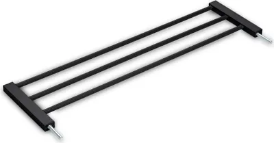 Produktbild von Hauck 21cm Verlängerung für Treppenschutzgitter / Türschutzgitter wie z.B. hauck Open N Stop 2, ohne Bohren - mit Druckbefestigung, Metall, Black