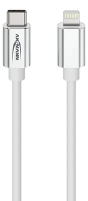 Immagine prodotto di Cavo USB-C Lightning ANSMANN, 120 cm, colore bianco, compatibile con iPhone e iPad