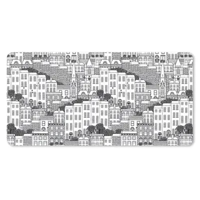 Produktbild von MuchoWow® Schreibtischunterlage Dublin - Skyline - Muster 80x40 cm - XXL Mauspad - Gaming Mauspad