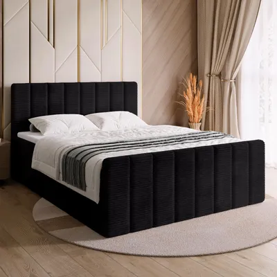 Produktbild von BroMARKT Boxspringbett DENVER DUO mit 2 Bettkasten, Bonell-matratze, Polsterbett, Bett (Anthrazit, Poso 135, 180x200 cm)