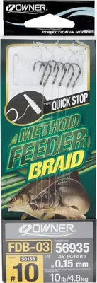 Zdjęcie produktu dla Haczyk Owner Owner Method Feeder z czterokrotnie plecioną linką (Quick-Stop)