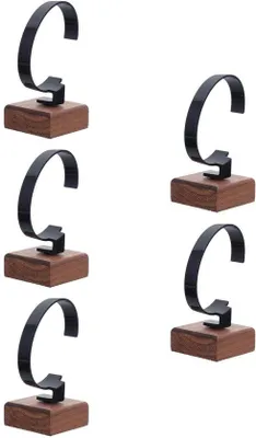 Produktbild von Uhrenständer, 5 Stück - Holz/Kunststoff Uhrenhalter - Präsentation/Ausstellung - Aufbewahrungslösung - Ausstellungsständer - Abmessungen: 10,30 x 5,30 x 5,30 cm - Uhrenhalter
