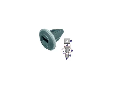 Image de Clips de fixation Rivets en plastique Rivets de pression Panneaux de porte pour Opel(C69)