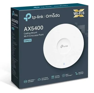 Zdjęcie produktu dla TP-Link Omada EAP670, 2,4 GHz, 5 GHz, 5400 Mbit/s, 2500 Mbit/s