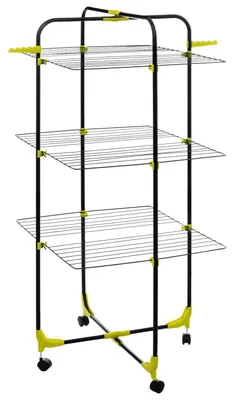 Produktbild von 5five Simply Smart Klappbarer Wäscheständer Mojave Turm, Stahl, PP-Kunststoff, Schwarz, 30 Meter, 186172