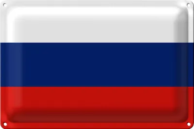 Produktbild von Blechschild Flagge Russland 30x20cm Flag of Russia