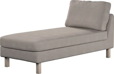Produktbild von Dekoria Bezug für Karlstad Recamiere ohne Armlehne kurz, beige-grau, Bezug für Recamiere Karlstad ohne Armlehne