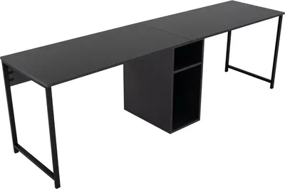 Produktbild von Schreibtisch Caprioli 240x60x74 cm Schwarz, ein Regal, Fach