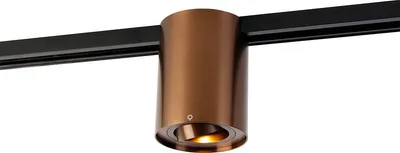 Produktbild von QAZQA - Modern Moderner 1-phasiger SchienenSpot I Spotlight I Deckenspot I Deckenstrahler I Strahler I Lampe I Leuchte Dunkelbronze - Iconic Rondoo Up I Wohnzimmer I Schlafzimmer - Stahl Rund - LED ge