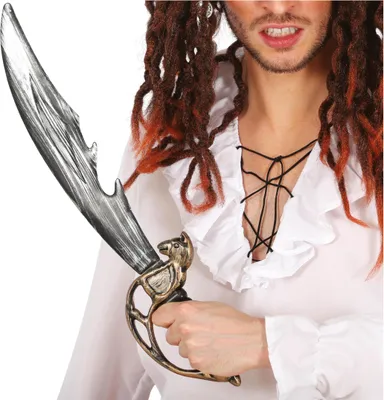 Produktbild von Säbel-Piratenschwert mit Griff + Armbandwaffe
