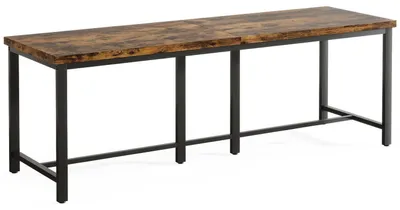 Produktbild von Doppelschreibtisch 200cm Computertisch Bürotisch Arbeitszimmer Homeoffice Industrie-Design Vintage Braun Schwarz