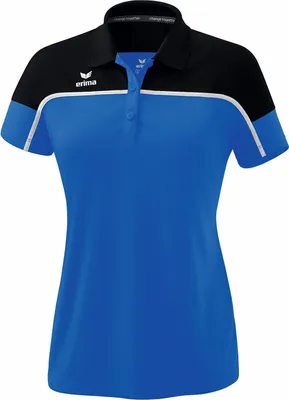 Produktbild von Erima Change By Erima Poloshirt New Royal/Schwarz/Weiß - 42