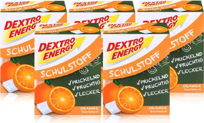 Produktbild von Dextro Energy Schulstoff Traubenzucker Orangen Geschmack 50g (5er Pack)