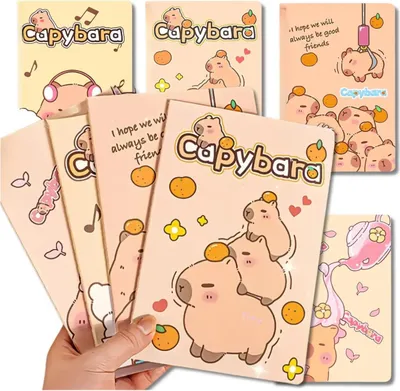 Obrázok produktu pre EDIBAZZAR | Zápisník 4-dielny Capybara farebný linajkový 60 strán A5