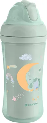 Obrázek produktu pro Kikkaboo Moony Me Silikonová láhev na pití s brčkem 220 ml Jedna velikost