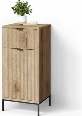 Immagine prodotto di mobiletto bagno Livinity ATERNO Quercia vichinga 40 x 87 cm con anta e cassetto, Model 53123