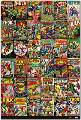 Zdjęcie produktu dla Erik Editores Marvel Comics Classic Covers Plakat Wielokolorowy Wielokolorowy Jeden rozmiar