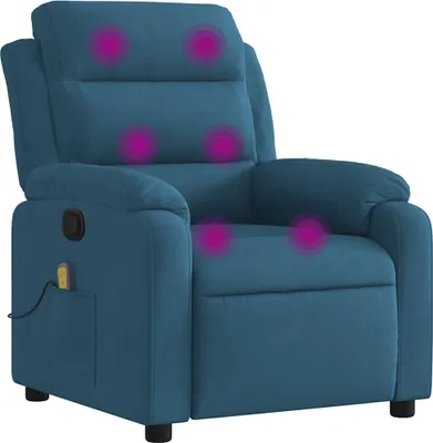 Obrázok produktu pre masážne kreslo vidaXL Blue Velvet
