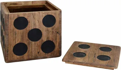 Obrázek produktu pro vidaXL Úložný box Mindi Wood 40 x 40 x 40 cm Cube Design