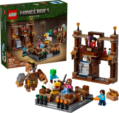 Productafbeelding van LEGO Minecraft Boslandgoed met boksring - Set voor gamers met zombie en Oberborst - Interactief bouw speelgoed met uitrusting en drankjes - Cadeau voor jongens en meisjes vanaf 10 jaar - 21272