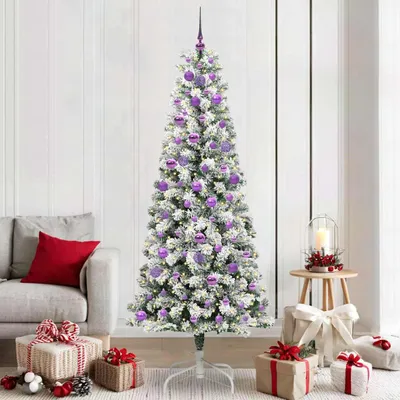 Productafbeelding van Maison Exclusive - Kunstkerstboom, inklapbaar, groen en wit, 210 cm