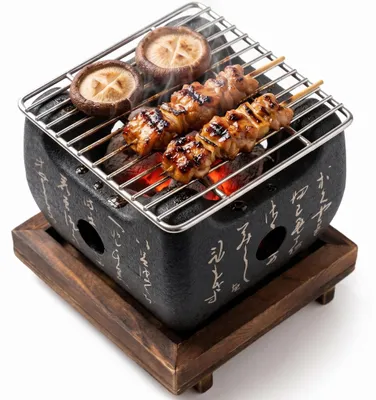 Obrázok produktu pre Omgoods – Gril v japonskom štýle – Miniatúrny gril na drevené uhlie na použitie pri stole