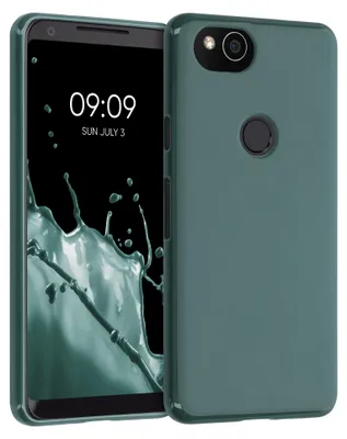 Produktbild von kwmobile Handyhülle für Google Pixel 2 Hülle - TPU Case - Kabelloses Laden - Schutzhülle Cover in Tannengrün