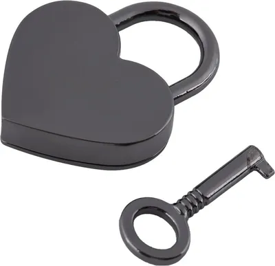Obrázek produktu pro GLOGLOW malý kovový visací zámek ve tvaru srdce, mini zámek na zavazadla, deník s klíčem, šperkovnice, příslušenství Tiny Heart Lock