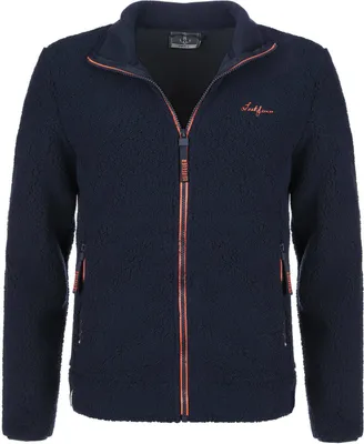 Produktbild von Leitfeuer Damen Fleecejacke mit Stehkragen - Jacke Berberfleece mit Reißverschlusstaschen in Dunkelblau Größe 3XL