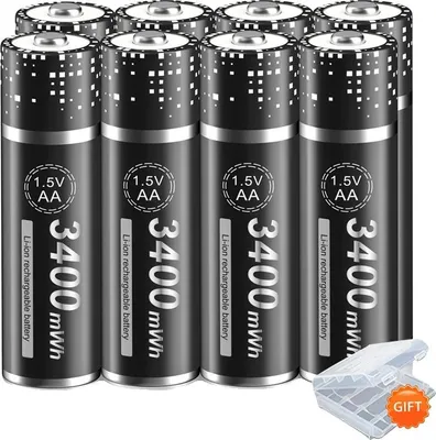Obrázek produktu pro Dobíjecí baterie, kapacita 3400 mWh, 8slotová nabíječka, 8 ks AA baterií