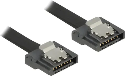 Image de DELOCK SATA-Kabel SATA III -> SATA St/St 0.30m FLEXI schwarz