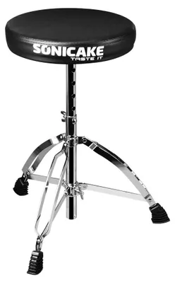 Produktbild von Hocker Drumhocker Schlagzeughocker - Höhenverstellbar 38 bis 49 cm - Faltbar - Gepolsterte Sitzfläche - Schwarz